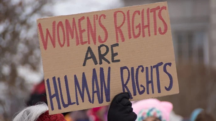 Manifestación contra la violencia institucional hacia las mujeres