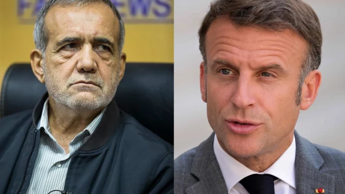 Presidente Pezeshkian durante llamada con Macron sobre el OIEA