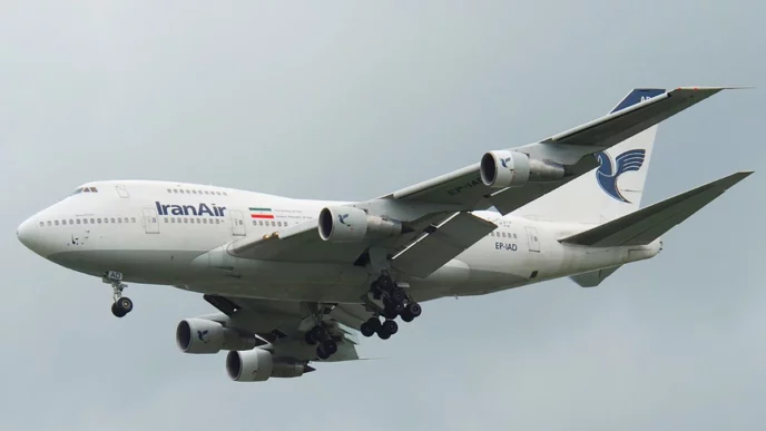 Avión de Iran Air en el aeropuerto de Tabriz