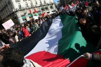 Manifestación cultura Gaza reúne artistas en Madrid